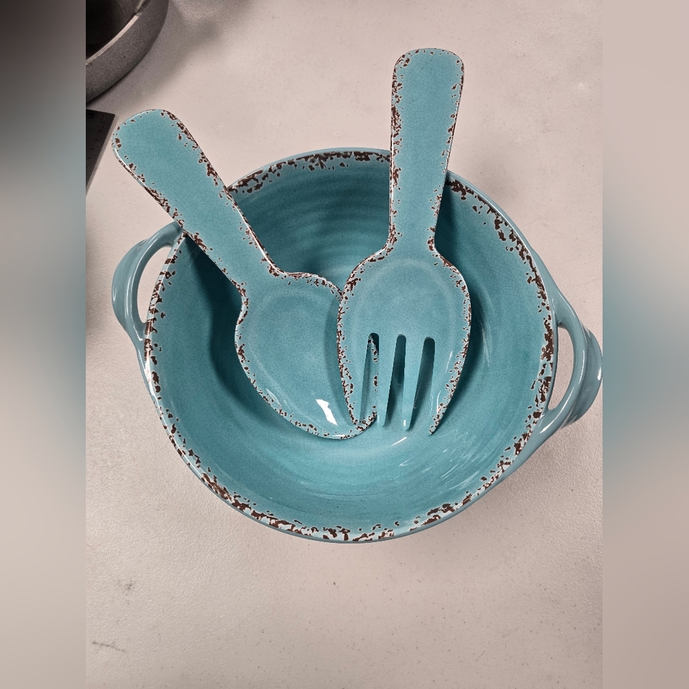 Tommy Bahama Blue Serveware Set